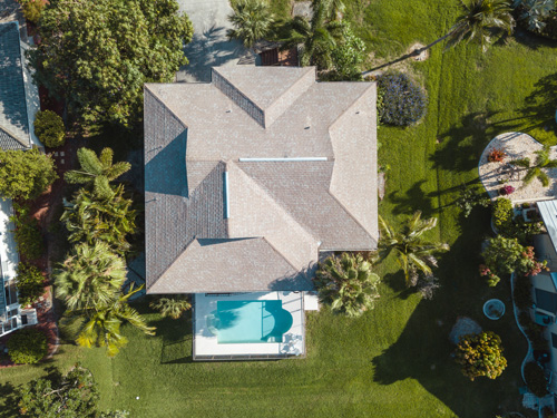 Aerial view of Fort lauderdale home inspected by Accubuilt Inspection Services